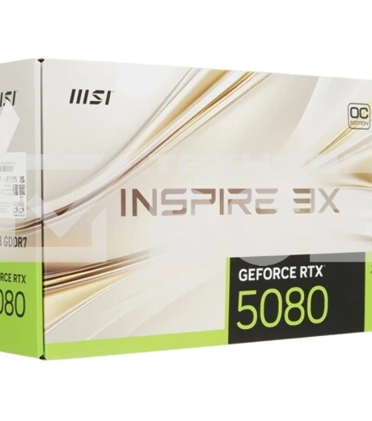 Видеокарта MSI RTX5080 INSPIRE 3X OC 16GB GDDR7 256bit 3xDP HDMI 3FAN RTL