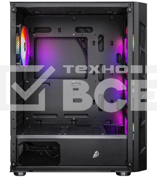 Компьютерный корпус 1STPLAYER FIREBASE XP черный ATX 4x120мм LED fans XP-BK-4F1