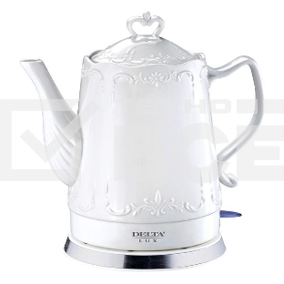 Чайник керамический Delta LUX DL-1236 белый