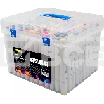 Набор маркеров для скетчинга Silwerhof Idea, двойной пишущий наконечник, 1-7мм, 120 цветов (120шт.) пластиковая коробка, фото2