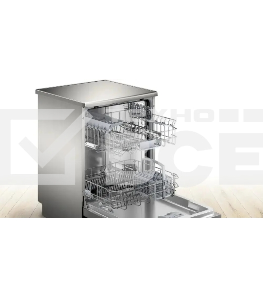 Посудомоечная машина Bosch SMS26DI00T, серебристый, 60 см, 13 компл., сушка теплообменник, 48 дБ, класс D