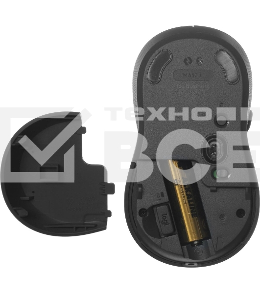 Мышь Logitech M650 L черный оптическая 4000dpi беспров. BT/Radio USB (910-006350)