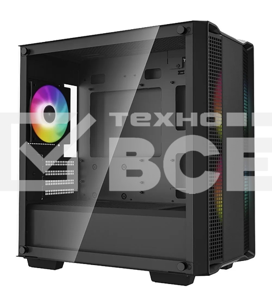 Компьютерный корпус DeepCool CC360 ARGB (R-CC360-BKAPM3-G-1) (mATX, без БП, 2xUSB, с окном)