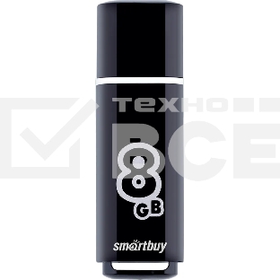 Флеш диск Smartbuy USB Drive 8Gb Glossy series Black SB8GBGS-K