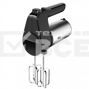 Миксер BQ MX323 Steel-black, Мощность 500 Вт, 6 скоростных режимов, Режим ТУРБО