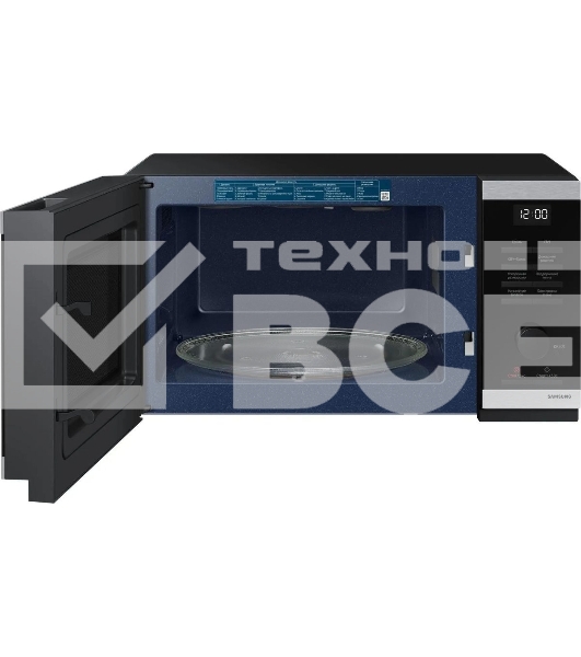 Микроволновая печь Samsung MG23DG4524ATBW нержавеющая сталь/черный 23л. 800Вт переключатели - поворотный механизм