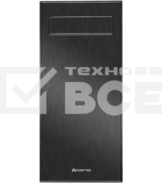 Компьютерный корпус CHIEFTEC HAWK AL-02B-TG-OP без БП, боковая панель из закаленного стекла, черный, ATX