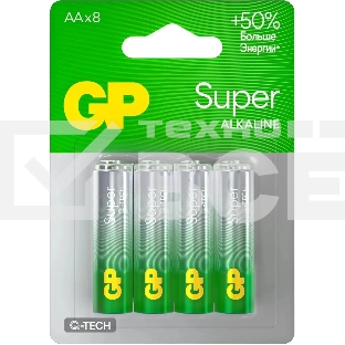 Батарея GP Super Alkaline 15AA21-2CRSBC8 AA (8шт) блистер
