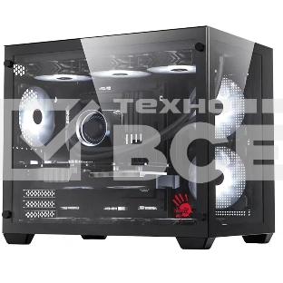 Корпус Bloody BD-CC108 черный без БП mATX 9x120mm 2xUSB3.0 audio bott PSU