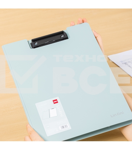 Папка-планшет Deli EF404 A4 полипропилен, ассорти с крышкой