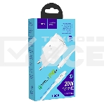 Сетевое зарядное устройство HOCO (6931474740526) C80A RAPIDO PD+QC3.0 + кабель 8PIN-TYPE-C белый, фото3