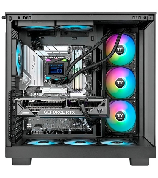 Система жидкостного охлаждения Thermaltake LA360-S ARGB Soc-AM5/AM4/1200/1700/1851 черный 4-pin 38.35dB Al+Cu LCD 360W Ret (CL-W462-PL12SW-A)