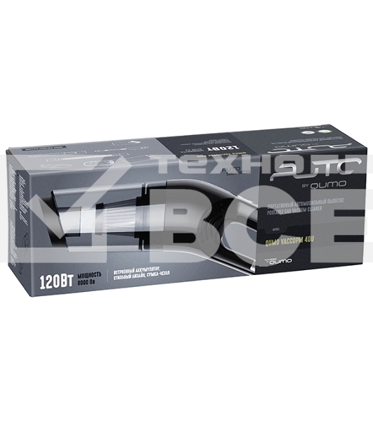 Пылесос автомобильный QUMO VaccoPM 4DU черный, 120/90 Вт, уборка сухая, пылесборник контейнер 0.35 л