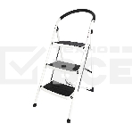 Стремянка стальная трехступенчатая Deli DL509013 макс.высота 670мм, до 150кг, ступени 360x270мм, фото 1