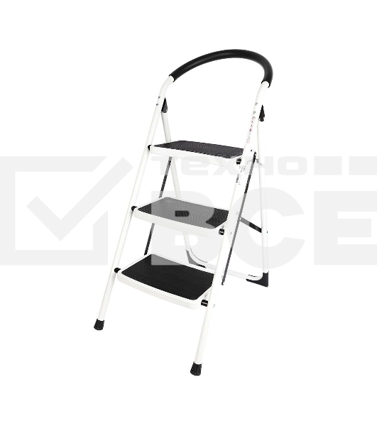 Стремянка стальная трехступенчатая Deli DL509013 макс.высота 670мм, до 150кг, ступени 360x270мм