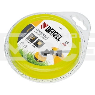 Леска для триммера Denzel квадрат 2 мм х 15 м, блистер FLEX CORD