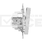 Механизм выключателя EKF UP1-SWA-24 Эпика двухклавишный, с подсветкой, алюминий, фото4