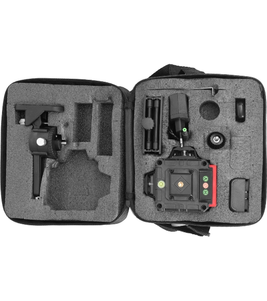 Лазерный уровень м-призм. MTX ML 360-4 Basic SET, 30 м, зеленый луч, акк. Li 3000 мА·ч, сумка