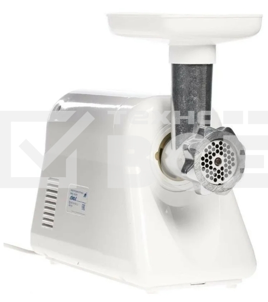Мясорубка электрическая Ротор Дива-Р ЭМШ 35/300-1 белый, 1500 Вт, 0.58 кг/мин, реверс, защита от перегрузки, насадки - 1