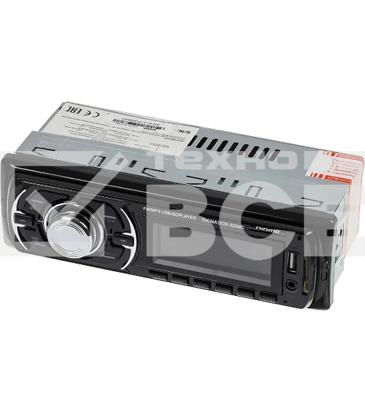 Автомагнитола Digma DCR-320MC 1DIN 4x45Вт