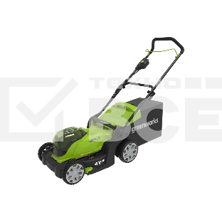 Газонокосилка аккумуляторная (2512607) GreenWorks G24X2LM41, 2*24V, 41 см, без АКБ и ЗУ