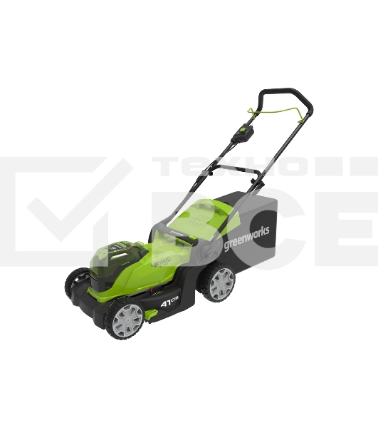 Газонокосилка аккумуляторная (2512607) GreenWorks G24X2LM41, 2*24V, 41 см, без АКБ и ЗУ