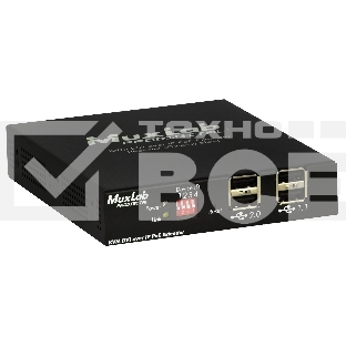 Приемник-декодер DVI, USB2.0 и KVM over IP, сжатие JPEG2000, с PoE MuxLab 500771-RX