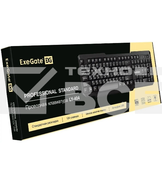 Клавиатура ExeGate LY-404 (EX264084RUS) проводная, USB, черный