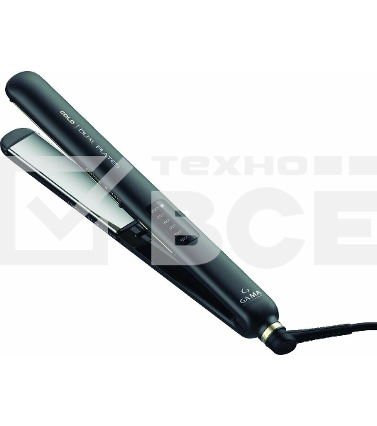 Выпрямитель для волос GA.MA CP14 LED DUAL PLATE GOLD - SY (GI2510) 50 Вт, 130 -230 °С (6 уровней), чёрный