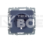 Розетка 1-местная IEK BRITE 16А РС11-1-0-БрМ с заземлением, без защитных шторок, 16А, маренго, фото3
