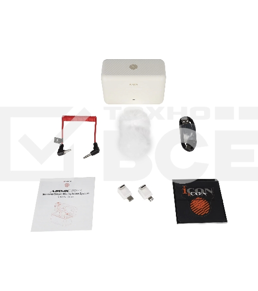 Радиосистема микрофонная Icon AirMic Pro White [110802A2028] передатчик с микрофоном/приемник: 2/1, всенаправленный, 2.4 ГГц, дистанция: 250 м, время работы приемника/передатчика: 8/8 ч, белый