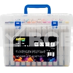 Набор маркеров для скетчинга Silwerhof Idea, двойной пишущий наконечник, 1-7мм, 120 цветов (120шт.) пластиковая коробка, фото3