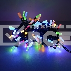 Гирлянда светод. Funray Лучики, SE-BEAM-110M, 10М, 100LED, мульти (4цв.),темно-зел.шн.0,7м,контр., фото8