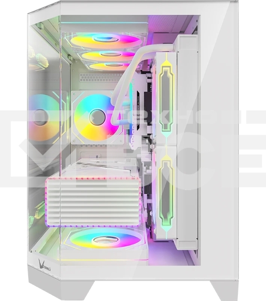 Компьютерный корпус AeroCool / Formula Crystal Z6M Floe белый без БП mATX 4x120мм 2xUSB 3.0 audio bott PSU