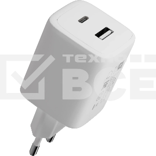 Сетевое зарядное устройство Defender UPA-145 45W, USB A+C, белый