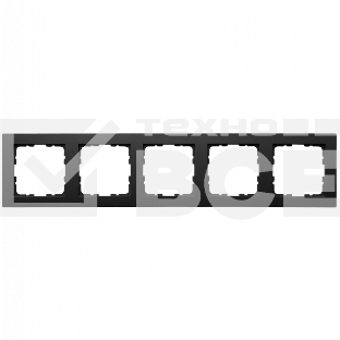 Рамка Jasmart 5-м G-Classic черный матовый soft touch