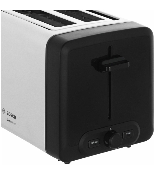 Тостер Bosch TAT4P420 нержавеющая сталь, 970 Вт, 2 слота