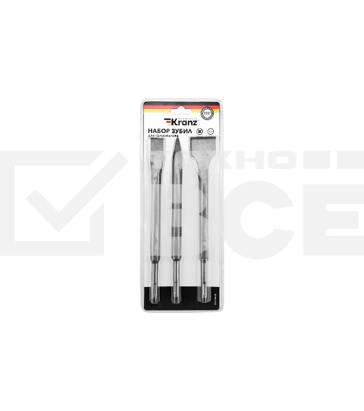 Набор зубил для перфоратора Kranz SDS PLUS, 3 предмета