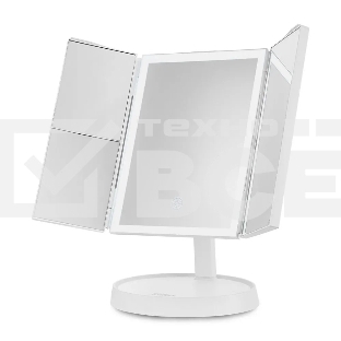 Зеркало косметическое Kitfort КТ-4169 настольное, с подсветкой, белый