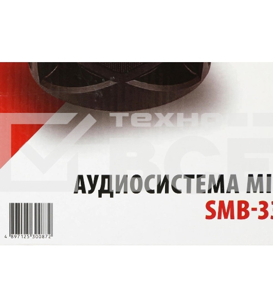 Акустическая система SUPRA SMB-330, 20Вт, с караоке, Bluetooth, FM, USB, черный