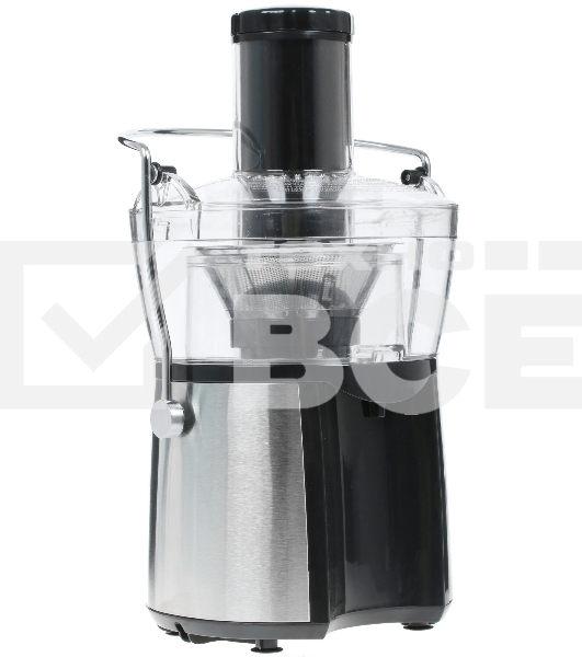 Соковыжималка Moulinex JU550D10 серебристый/черный, центробежная, 800 Вт, 2000 мл, механическое