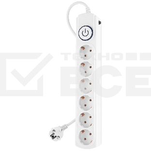 Сетевой фильтр Ippon BK-6-EU-3-10-W 3м (6 розеток) белый (коробка)