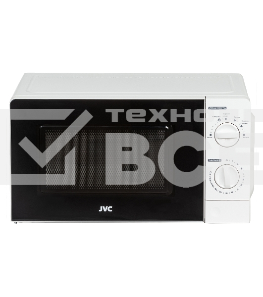 Микроволновая печь JVC JK-MW123M белый, 20 л, 700 Вт, переключатели - поворотный механизм