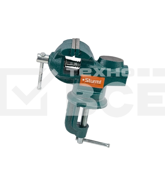 Тиски слесарные Sturm! 1075-11-65 настольные, 65мм, поворотные,с наковальней