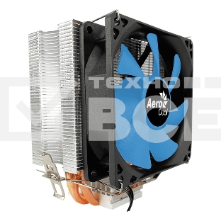 Кулер для процессора AeroCool / Formula Verkho 3 серебристый, 90 мм, алюминий/медь, 2500 об/мин, 24 дБ, 4 pin, 120 Вт, 122.5 мм