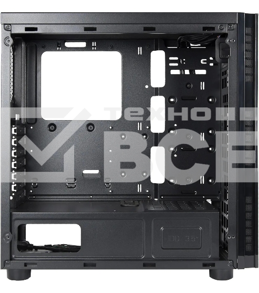 Компьютерный корпус CHIEFTEC HAWK AL-02B-TG-OP без БП, боковая панель из закаленного стекла, черный, ATX