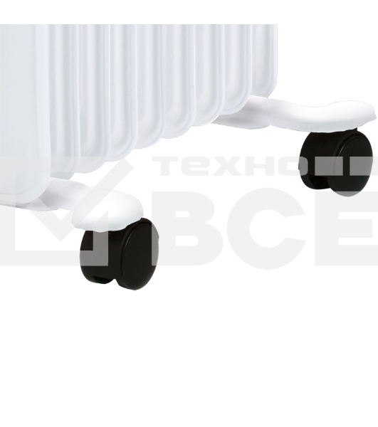 Обогреватель масляный Ballu Classic BOH/CL-05WRN (5 секций), белый, 1000 Вт, 15 м2, термостат