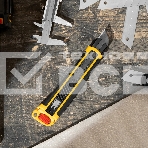 Нож Denzel 25 мм, сменное лезвие, SK4, корпус из ABS + TPR, торцевой зажим, фото2