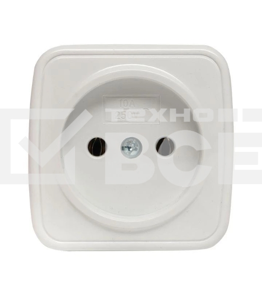 Розетка EKF EGR10-022-10 б/з, 10А, ОП Basic Минск белый