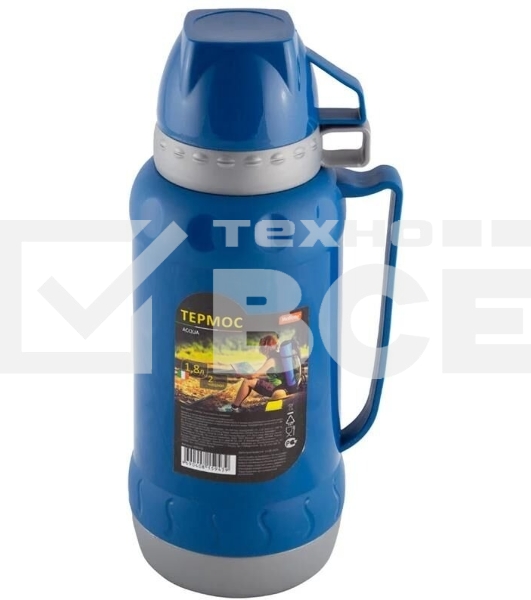 Термос MALLONY ACQUA, 1,8 л, пластиковый корпус со стеклянной колбой